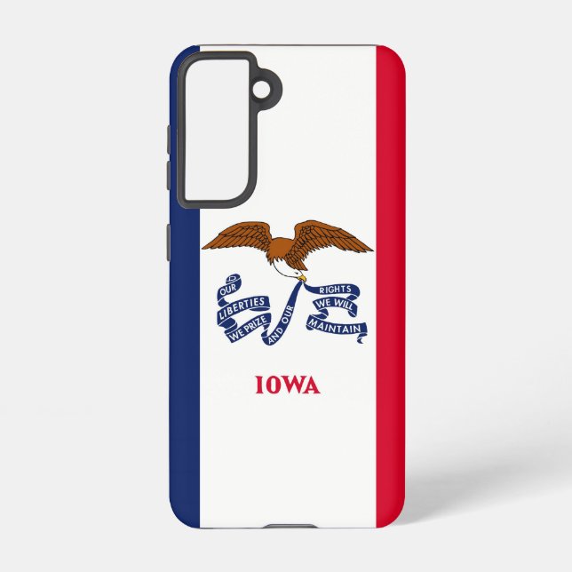 Drapeau Coque Samsung Galaxy S21 de l'Iowa, États- (Verso)