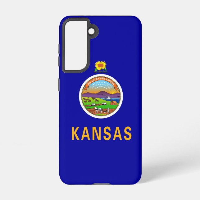Drapeau Coque Samsung Galaxy S21 du Kansas, États- (Verso)