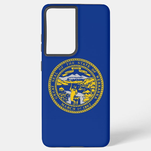 Drapeau Coque Samsung Galaxy S21 Plus du Nebraska (Verso)