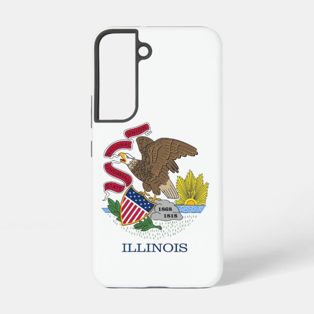 Drapeau Coque Samsung Galaxy S22 de l'Illinois (Verso)