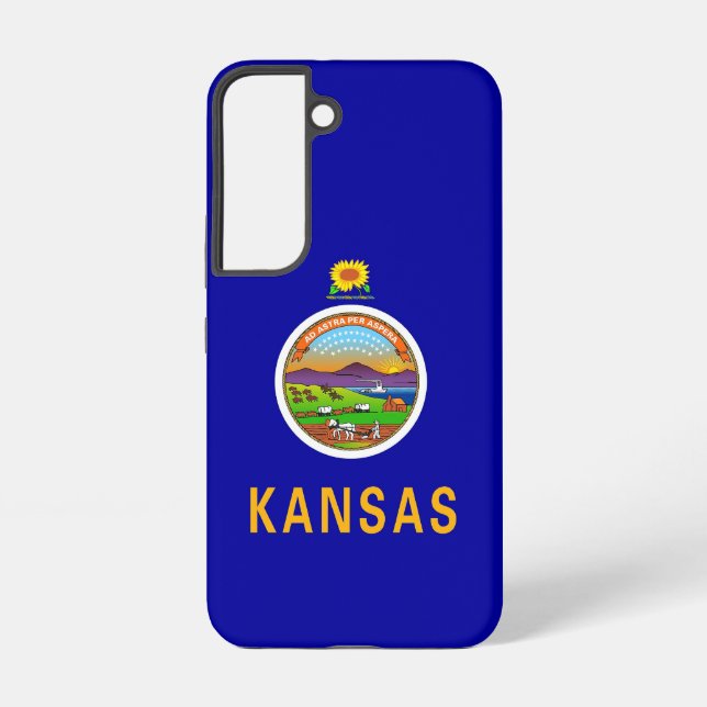 Drapeau Coque Samsung Galaxy S22 du Kansas (Verso)