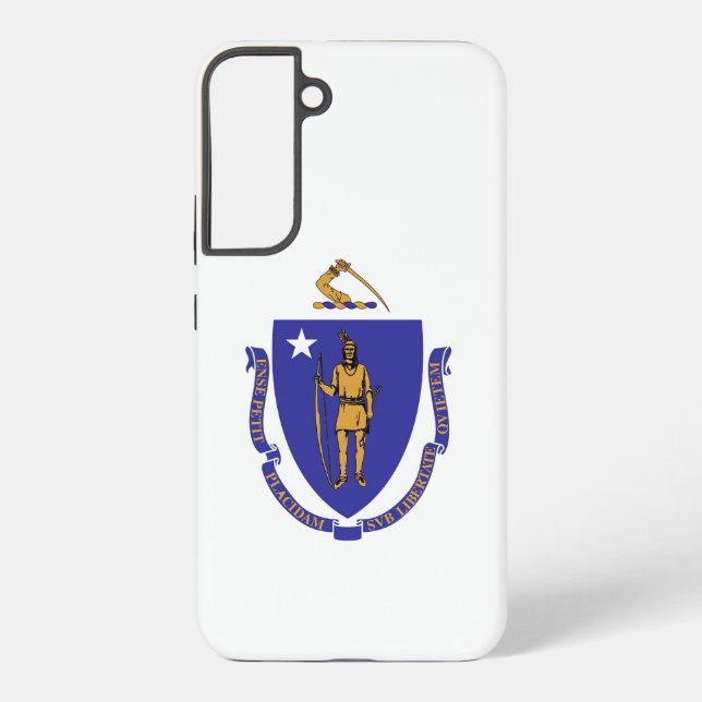 Drapeau Coque Samsung Galaxy S22 Plus du Massachus (Verso)