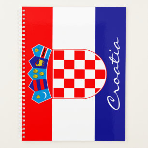 Drapeau Croate Avec Texte Personnalisé