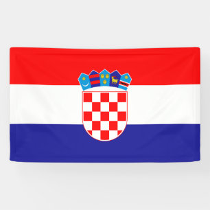 Drapeau Croatie Bannière