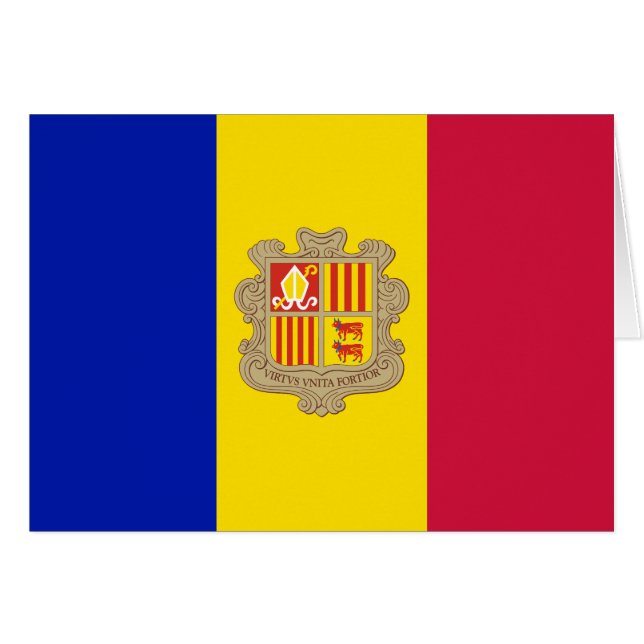 Drapeau d'Andorre patriotique (Devant horizontal)