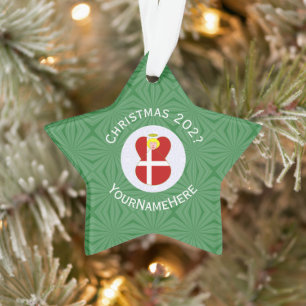 Drapeau danois Ange de Noël Nom étoile