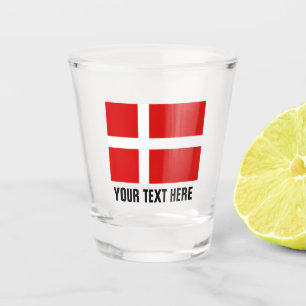 Drapeau danois coutume de boisson verre de tir