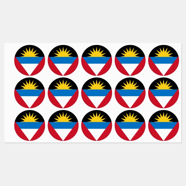 Drapeau d'Antigua-et-Barbuda Étiquettes (Feuille)