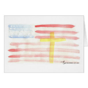 Drapeau d'aquarelle avec la carte croisée de
