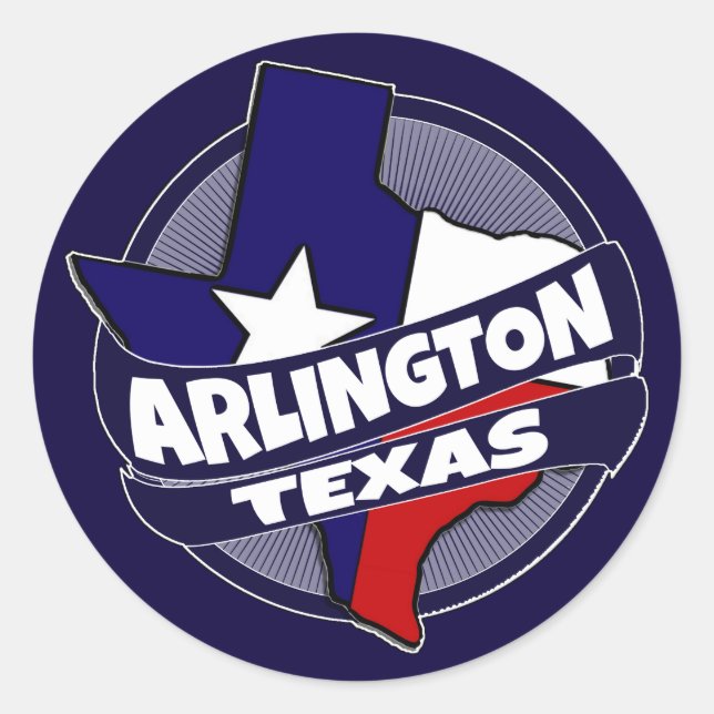Drapeau d'Arlington Texas autocollants d'éclatemen (Devant)