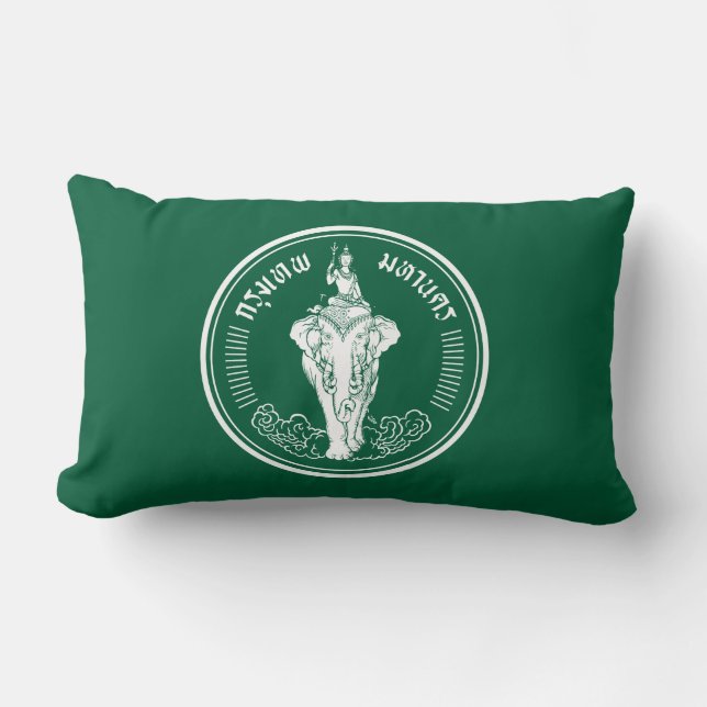 Drapeau de Bangkok, Thaïlande Lumbar Coussin (Recto)