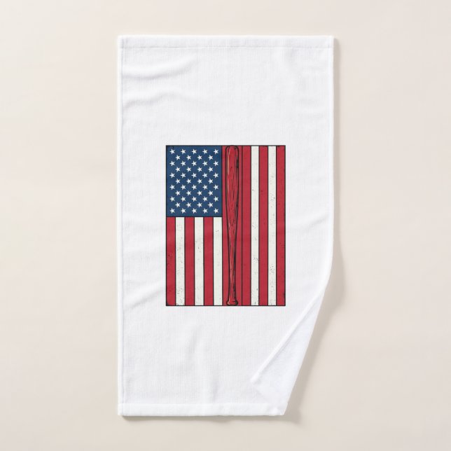 Drapeau de baseball en détresse Conception de vect (Serviette à main)