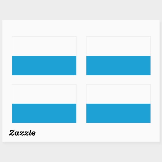 Drapeau de Bavière Sticker rectangulaire (Feuille)
