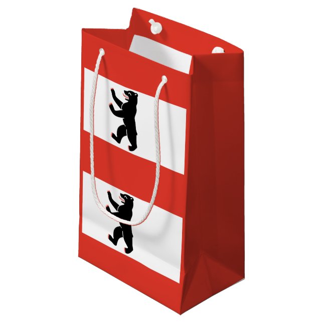 Drapeau de Berlin petit sac cadeau (Devant Angle)