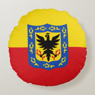 Drapeau de Bogota, Colombie Coussin rond