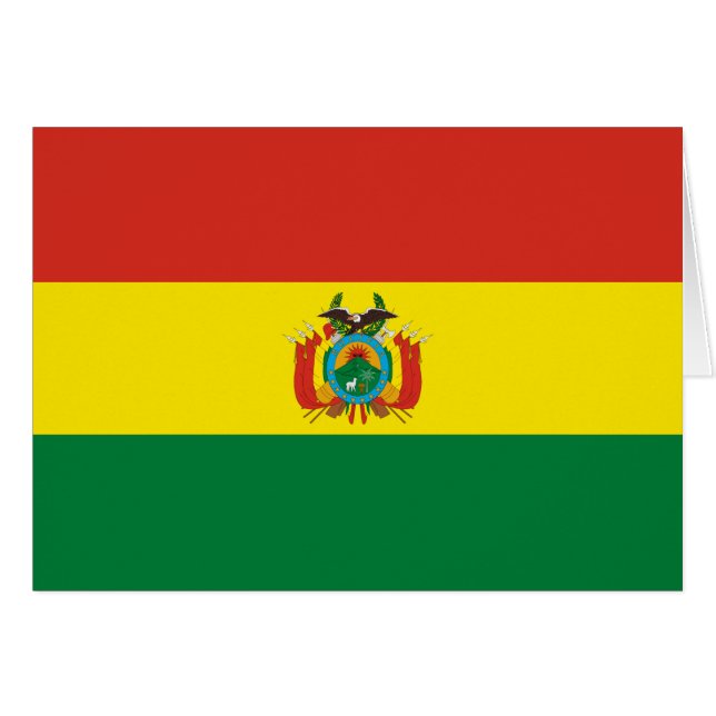 Drapeau de Bolivie patriotique (Devant horizontal)