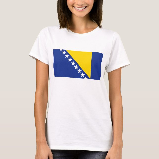 Drapeau de Bosnie-Herzégovine x Carte T-shirt (Devant)