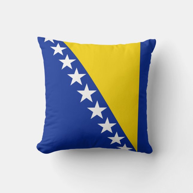 Drapeau de Bosnie x Coussin du Drapeau (Recto)