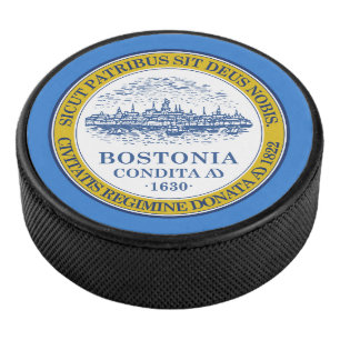 Drapeau de Boston, Massachusetts Hockey Puck