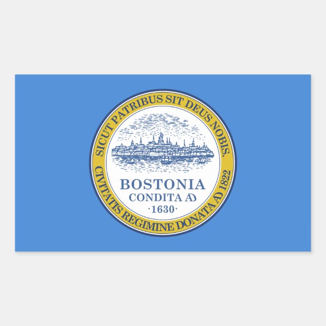 Drapeau de Boston, Sticker rectangulaire du Massac (Devant)
