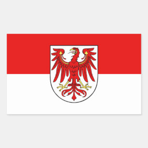Drapeau de Brandebourg Sticker rectangulaire