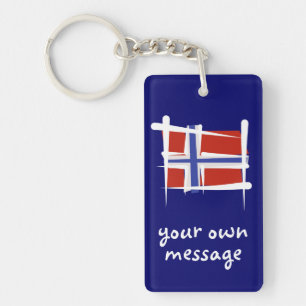 Drapeau de brosse de la Norvège
