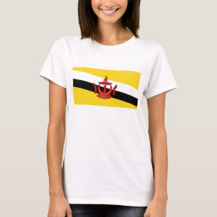 Drapeau de Brunei x Carte T-shirt
