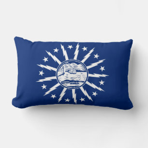 Drapeau de Buffalo, New York Lumbar Coussin