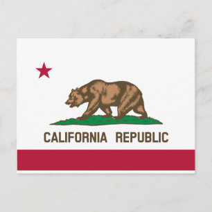 Drapeau de Californie, carte postale