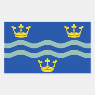 Drapeau de Cambridgeshire Sticker rectangulaire