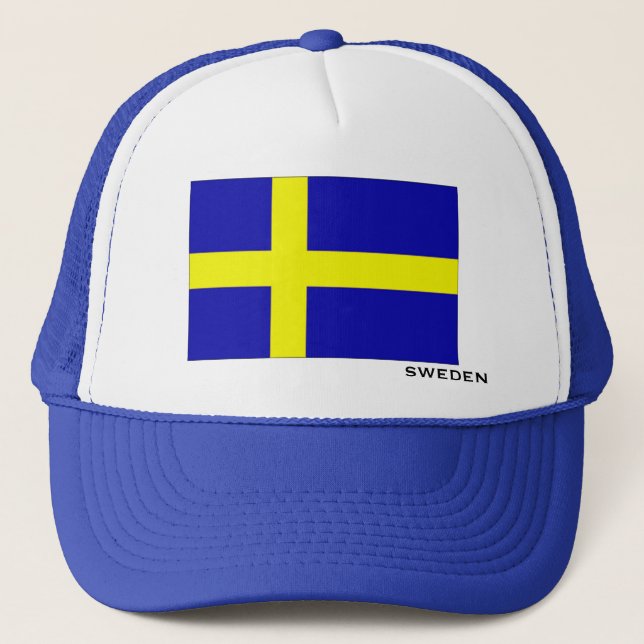 Drapeau de casquette de la Suède (Devant)