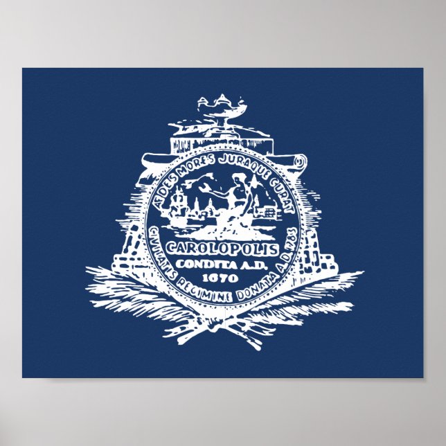 Drapeau de Charleston, affiche de Caroline du Sud (Devant)