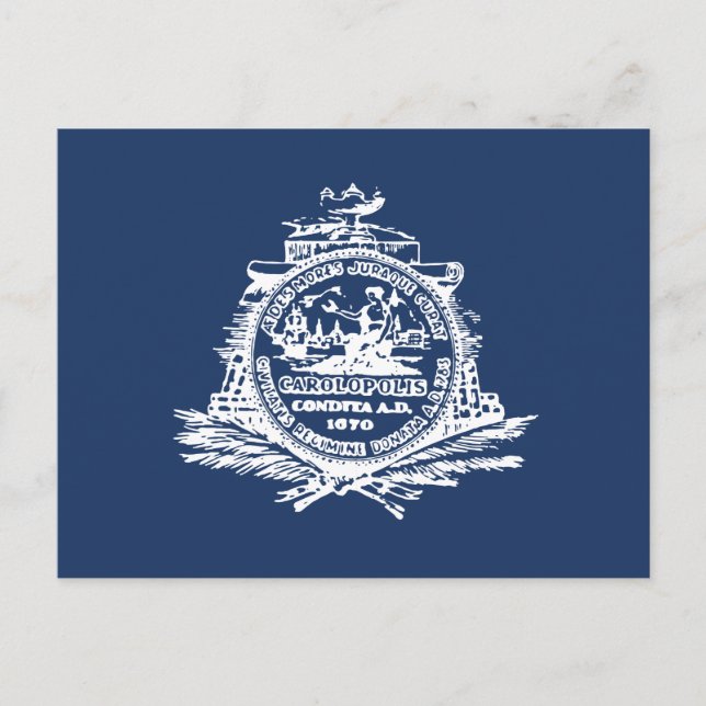 Drapeau de Charleston, Carte postale de la Carolin (Devant)