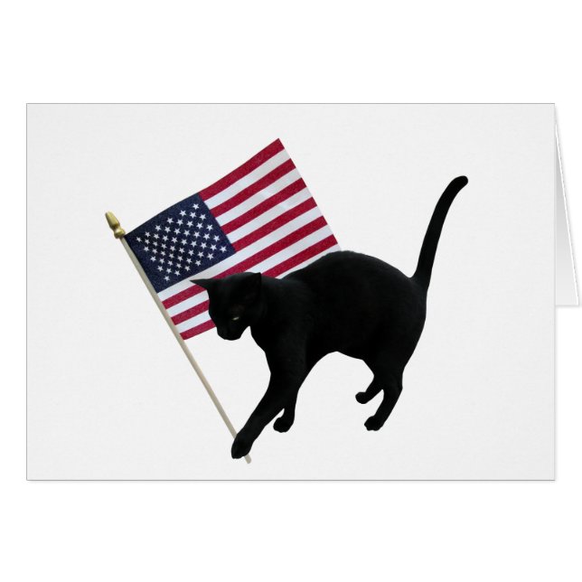 Drapeau de chat noir (Devant horizontal)
