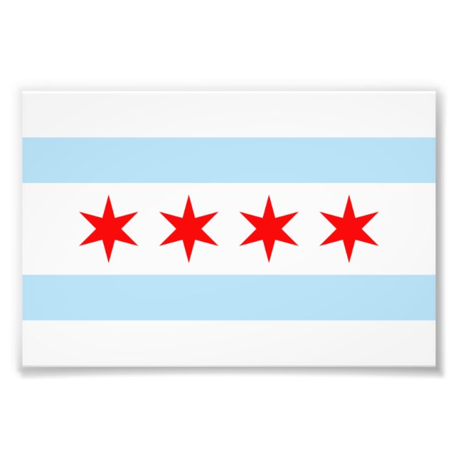 Drapeau de Chicago Photo Print (Devant)