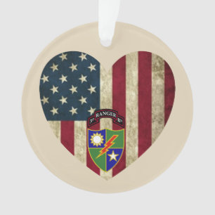 Drapeau de coeur américain du 75e bataillon des Ra