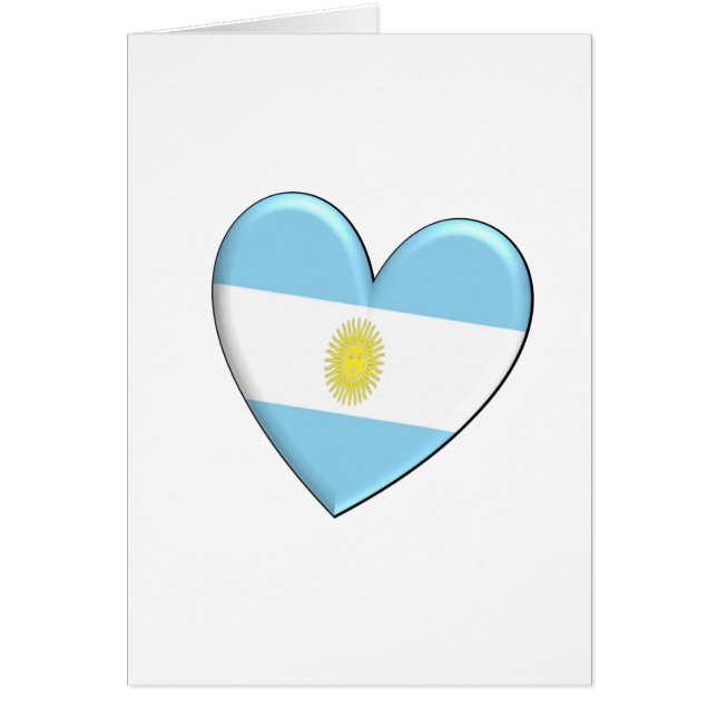 Drapeau de coeur de l'Argentine (Devant)