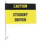 Drapeau de conducteur d'étudiant de précaution