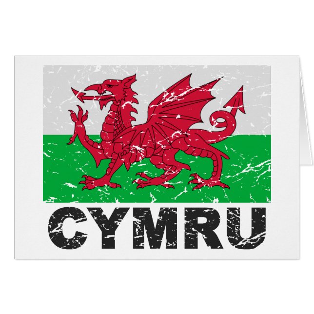 Drapeau de cru du Pays de Galles CYMRU (Devant horizontal)
