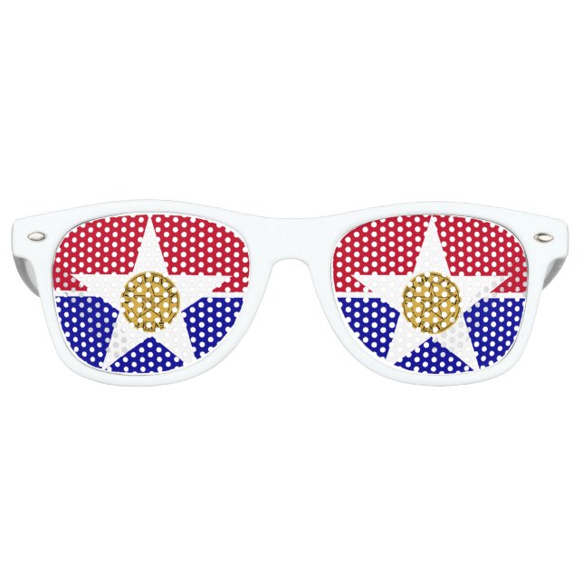 Drapeau de Dallas, Texas Retro Lunettes de soleil (Devant)