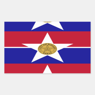 Drapeau de Dallas, Texas Sticker rectangulaire