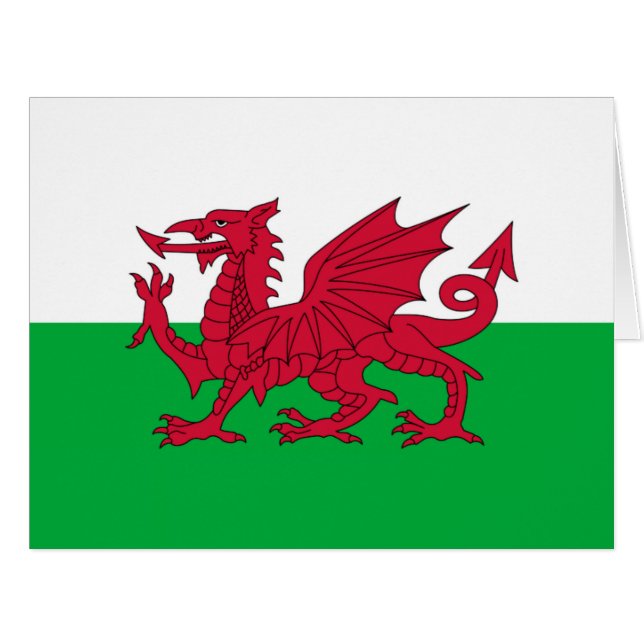 Drapeau de dragon gallois (Devant horizontal)