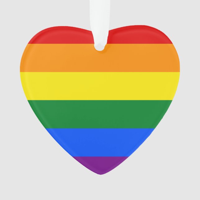 Drapeau de fierté Arc-en-ciel rayures de coeur (devant)