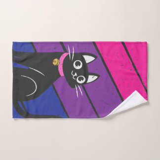 Drapeau de fierté bisexuelle et chat bisexuel