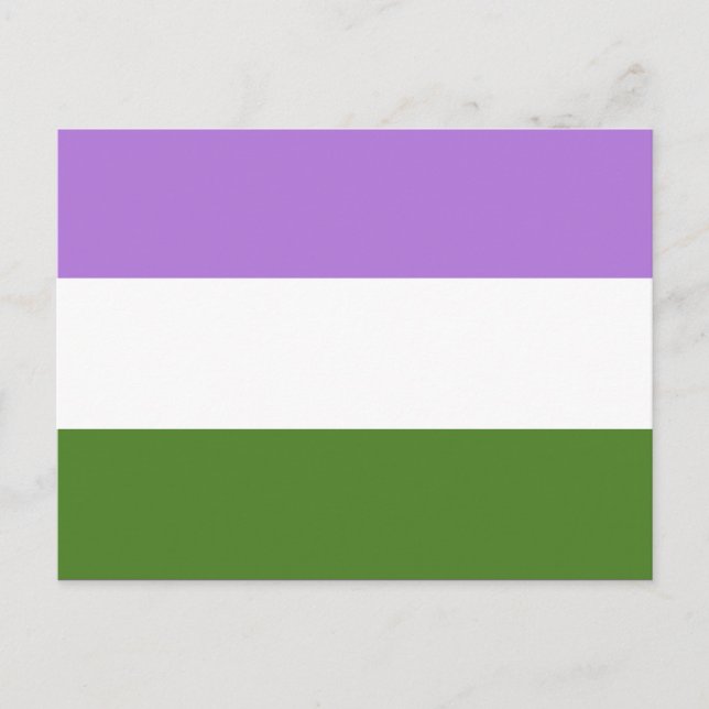 Drapeau de fierté de genre Carte postale (Devant)