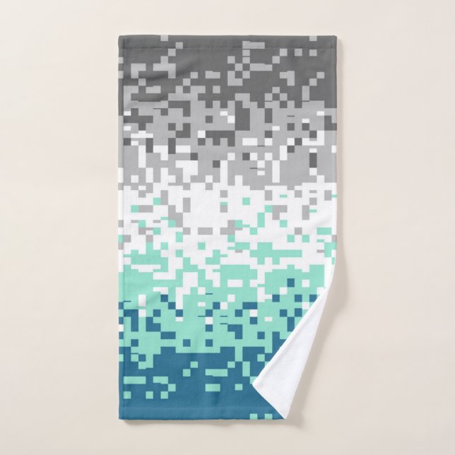 Drapeau de fierté frayromantique abstrait pixelisé (Serviette à main)
