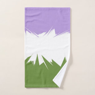 Drapeau de fierté Genderqueer abstrait ZigZag épic