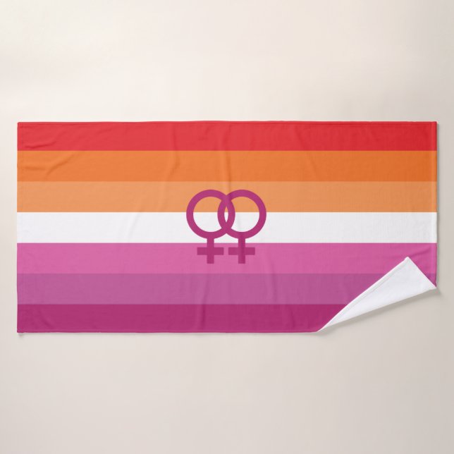 Drapeau de fierté lesbienne WLW (Serviette de bain)