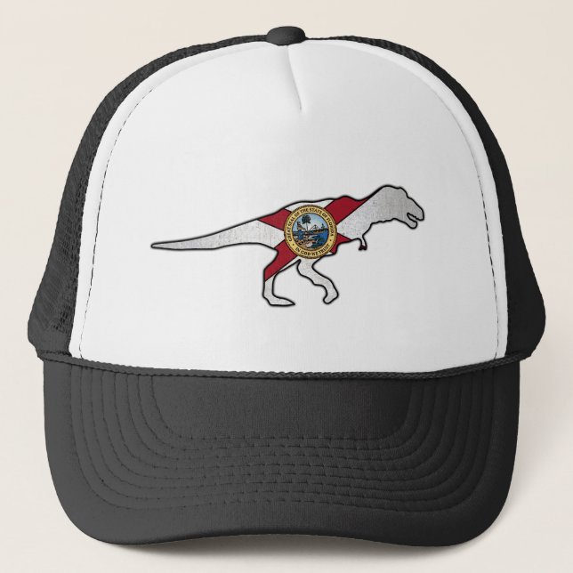 Drapeau de Floride trex dinosaur casquette (Devant)