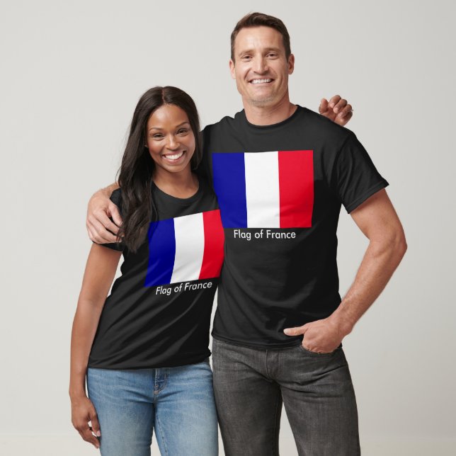 Drapeau de France Unisex Basic Dark T-Shirt (Unisexe)